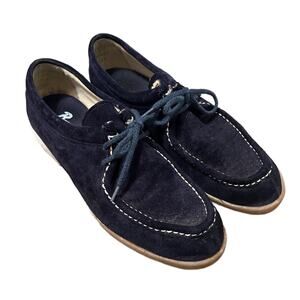 Vintage Blue Suede Lace Up Oxford Shoes USA Made / Women’s 7N -
